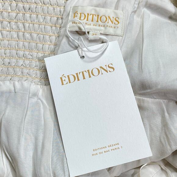 Sezane NWT Editions Chaira Light Beige Strapless Dress Size 34 EU 2 US - Picture 6 of 7